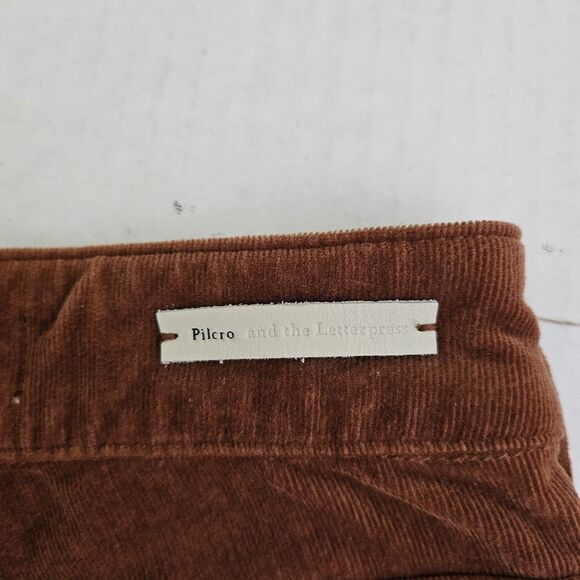 Pilcro & The Letterpress Jeans 29 Brown Corduroy High-Rise Skinny Ankle Stretch‎ - Picture 8 of 11